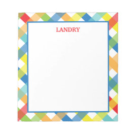 プライマリCrissクロスパーソナライズされたメモ帳 ノートパッド