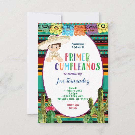 プライマークンプレアノウフィエスタ誕生日招待状 招待状 (正面)