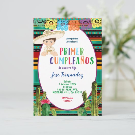 プライマークンプレアノウフィエスタ誕生日招待状 招待状 (スタンド正面)