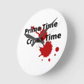 プライムタイム犯罪時間壁時計 ラウンド壁時計 (傾斜)