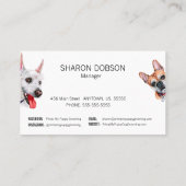 プライムマイパピードッググルーミングペットビジネスカード 名刺 (裏面)