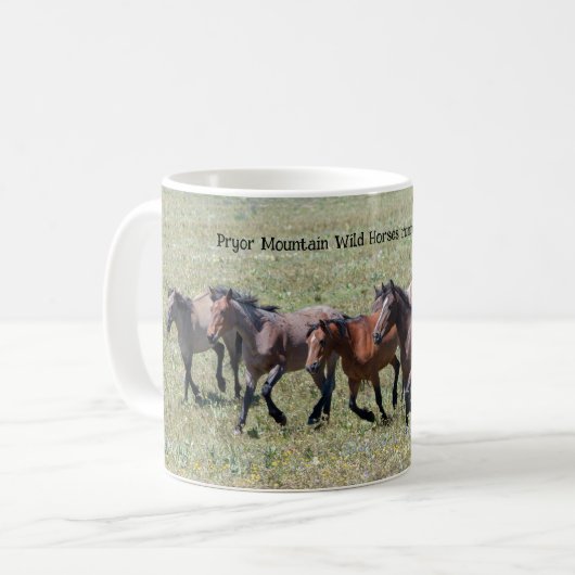 プライヤマウンテンワイルドウマ走ーズ コーヒーマグカップ (正面左)