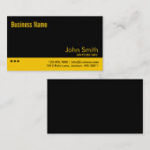 プラインブラックおよびイエローの薬用名刺 名刺 (正面/裏面)