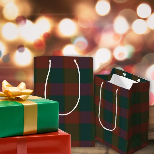 プライ伝統的ド/タータンチェックホリデー抱き枕 ミディアムペーパーバッグ