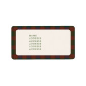 プライ伝統的ド/タータンチェック住所 シール (正面)