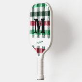 プライ名門私立校風のドカラーカスタムモノグラムと名前 ピックルボールラケット (左)