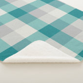 プライ素朴ドターコイズグレーベージュ シェルパブランケット (3/4)