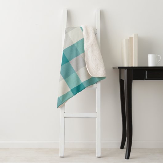 プライ素朴ドターコイズグレーベージュ シェルパブランケット (インサイチュ)