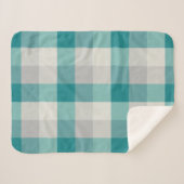 プライ素朴ドターコイズグレーベージュ シェルパブランケット (正面(横))