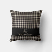 プライ素朴ドモノグラムディアー | クリームホワイトブラック クッション (裏面)