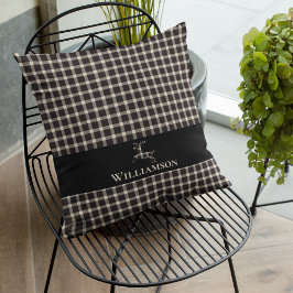 プライ素朴ドモノグラムディアー | クリームホワイトブラック クッション