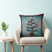 プライ縁どド |フォークアートクリスマスツリー クッション (椅子)