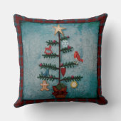 プライ縁どド |フォークアートクリスマスツリー クッション (裏面)