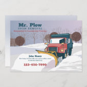 プラウ除雪サービスの発表 招待状 (正面/裏面)