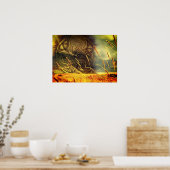 プラカト，ポスター，ケルト・トリスケレ，ナトゥール，フェルト，グラス ポスター (キッチン)