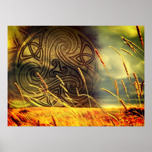 プラカト，ポスター，ケルト・トリスケレ，ナトゥール，フェルト，グラス ポスター (正面)