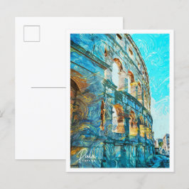 プラクロアチア美しい油絵を描の風景 ポストカード