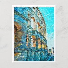 プラクロアチア美しい油絵を描の風景 ポストカード