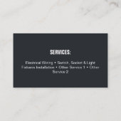 プラグアンド電球型電気技師名刺 名刺 (裏面)