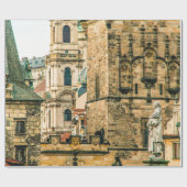 プラグエエンシェントの古い町，建築，建築 ラッピングペーパー (フラット)