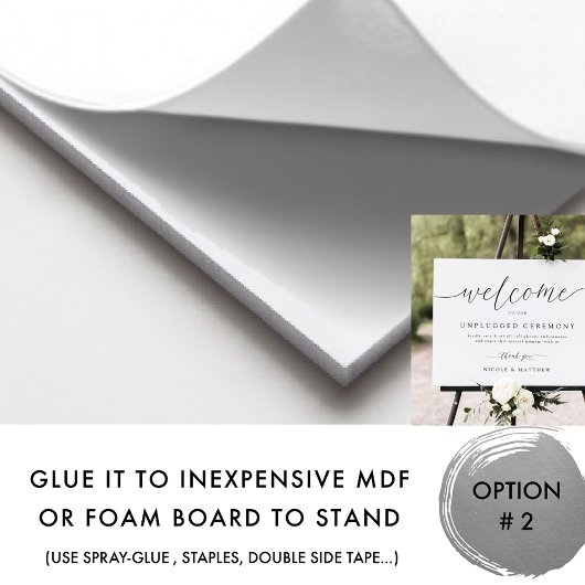 プラグエレガントを抜いた式の結婚サインへようこそ ポスター