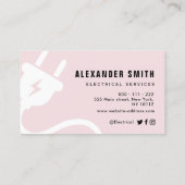 プラグ付きの電気サービスの名刺 名刺 (裏面)