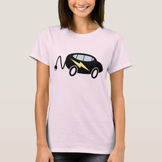 プラグ付き自動車および稲妻ボルト Tシャツ