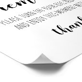 プラグ抜き式シンプルの手書き結婚サイン ポスター (角)