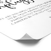 プラグ抜き式モダン、書道、黒 ポスター (角)