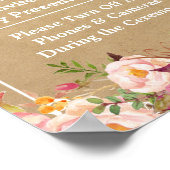 プラグ抜き式結婚のサインフローラクラフト ポスター (角)