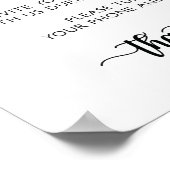 プラグ抜き式結婚のサインモダン書 ポスター (角)