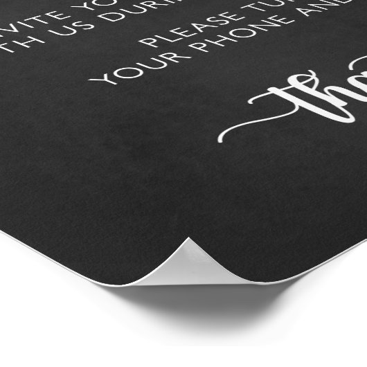 プラグ抜き式結婚のサインモダン書 ポスター (角)