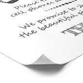 プラグ抜き式結婚のポスター式のサイン ポスター (角)