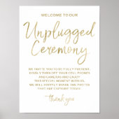 プラグ抜き式金ゴールドフェイクフォイル12x16サイン ポスター (正面)