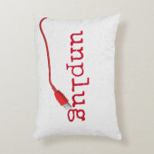 プラグ抜き文字付き赤USBケーブル アクセントクッション (正面(垂直))