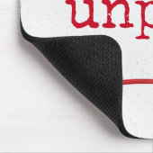 プラグ抜き文字付き赤USBケーブル マウスパッド (コーナー)