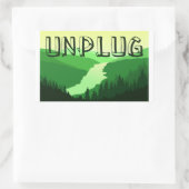 プラグ解除 長方形シール (バッグ)