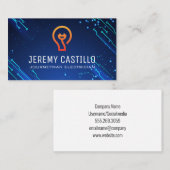 プラグ | 電球 | 電気モダン技術 名刺 (正面/裏面)