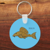 プラコフィッシュ漫画イラストレーション キーホルダー (正面)