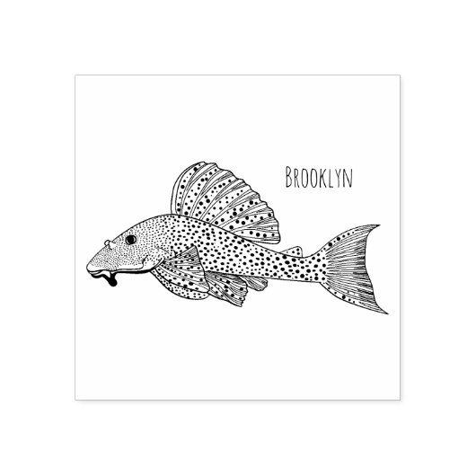 プラコフィッシュ漫画イラストレーション ラバースタンプ (インプリント)