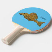 プラコフィッシュ漫画イラストレーション 卓球ラケット (正面アングル)