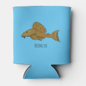 プラコフィッシュ漫画イラストレーション 缶クーラー (正面)