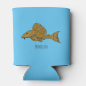 プラコフィッシュ漫画イラストレーション 缶クーラー (裏面)