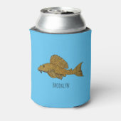 プラコフィッシュ漫画イラストレーション 缶クーラー (缶裏面)