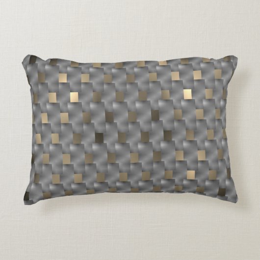 プラサcinza sobre fundo marrom claro, tons pretos アクセントクッション (正面)