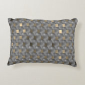 プラサcinza sobre fundo marrom claro, tons pretos アクセントクッション (裏面)