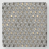 プラサcinza sobre fundo marrom claro, tons pretos ストーンコースター (正面)