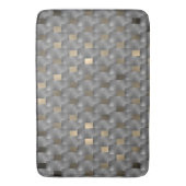 プラサcinza sobre fundo marrom claro, tons pretos バスマット (正面縦)