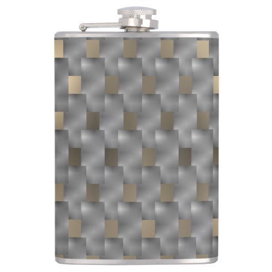 プラサcinza sobre fundo marrom claro, tons pretos フラスク (正面)