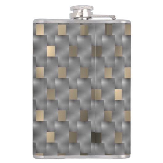 プラサcinza sobre fundo marrom claro, tons pretos フラスク (裏面)